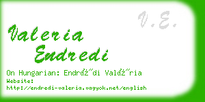 valeria endredi business card